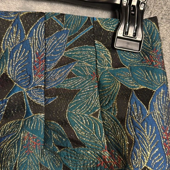 Floral Patterned Skirt - Multicolor size 9 gold accents lightweight unique - Picture 5 of 9